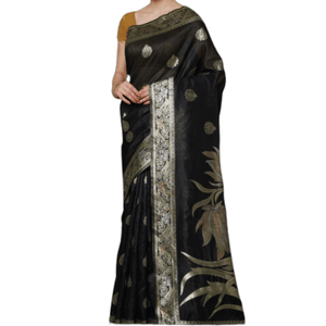 Stylish & Glorious Printed Silk Saree With Blouse Piece For Women