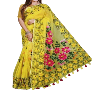 Dhupian Half Silk Skin Print Saree (PP-238) For Women