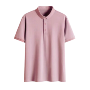 Foreign Trade Lapel Seamless Elastic T shirt Men's Short-sleeved Polo Shirt - Pink