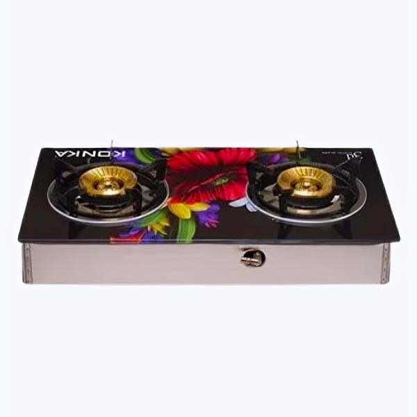 KONKA KGLPG602-3D Gas Stove -glass Top Double Burner  (LPG Gas Stove)