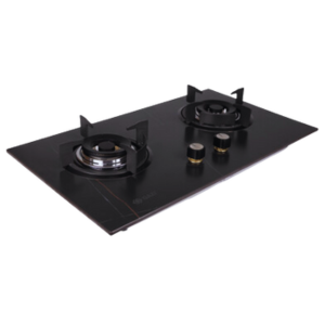 Gazi TG-203 Smiss LPG Gas Stove Tampered Glass Brass Burner