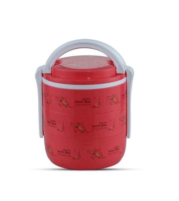 Round Tiffin Box 3 Bati Pink