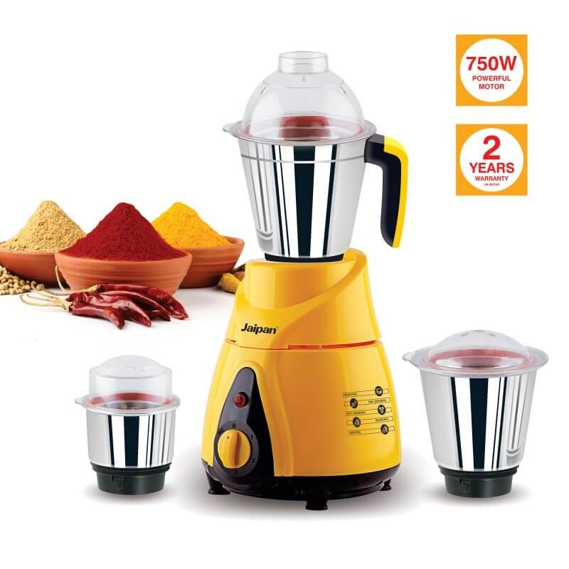 Jaipan JBU-05 Buttler Mixer Grinder (Yellow/Black) (750 Watts)