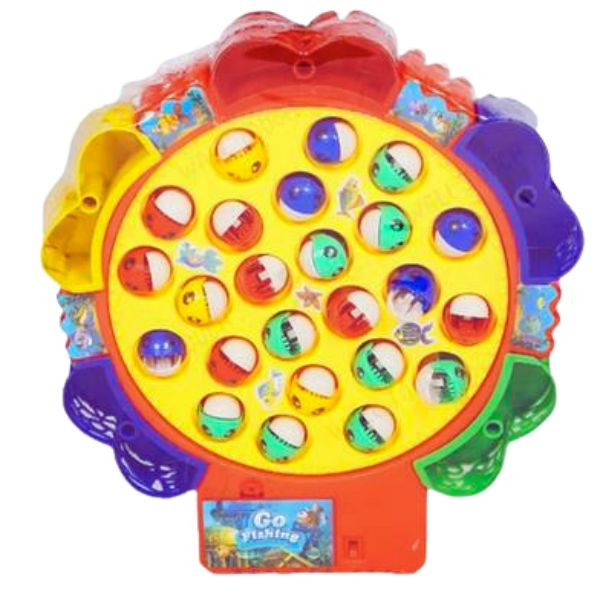 Fishing Game Toy For Kids With 4 Pcs Fishing Sticks - Multicolour