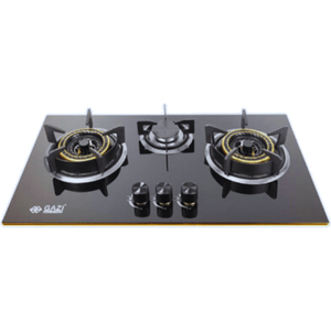 Gazi EG-B712G Smiss LPG Gas Stove Auto Ignition Glass Body - 3 Burner