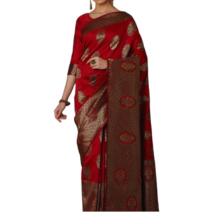 Stylish and Glorious Printed Silk Saree With Blouse Piece For Women