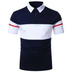 Foreign Trade Wholesale Casual Fashion Men's Fashion Large Size Ribbed Collar Short-Sleeved Polo Shirt