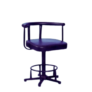 High Quality Stylish M.S Counter Stool Chair - BLACK