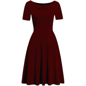 Elegant Vintage Cotton Casual Floral Print Work Party Peter Pan Collar A-Line Dress For Women's