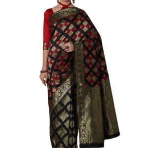 Stylish & Glorious Printed Silk Saree With Blouse Piece For Women