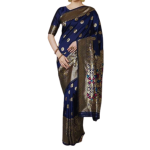 Stylish & Glorious Printed Silk Saree With Blouse Piece For Women