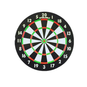 Double Side Wooden Dart Board Game with 4 Pcs Sharp Dart