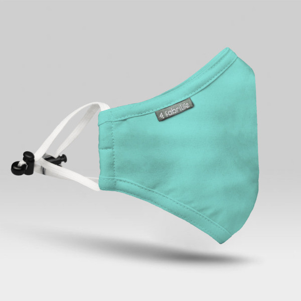 Fabrilife 7 Layer Cotton Fashion Mask - teal