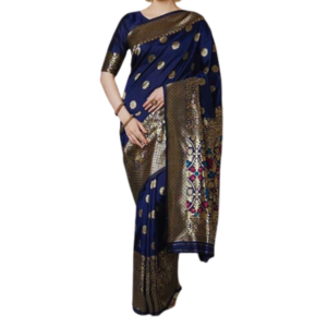 Stylish & Glorious Printed Silk Saree With Blouse Piece For Women