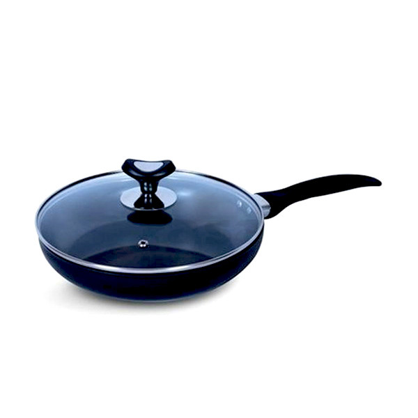 Topper Nonstick Glamour Fry Pan with Glass Lid - 30 Cm