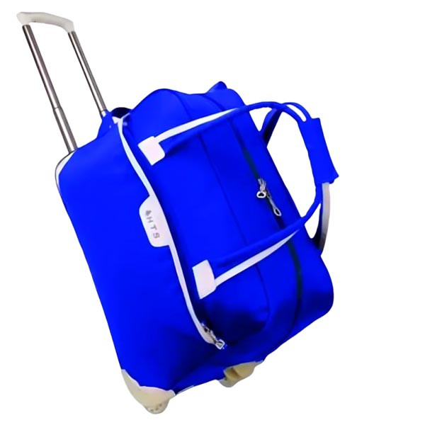 HTS Large Capacity 24 Inch Travel Duffle Trolley Bag – Royal Blue