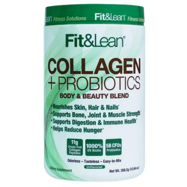 Fit & Lean Collagen + Probiotics- Grass-fed Collagen Peptide - Protein