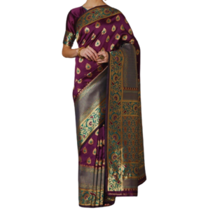 Stylish & Glorious Printed Silk Saree With Blouse Piece For Women